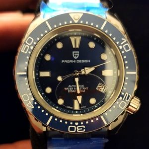 Pagani Design Blue Bevel Aotumatic Men's Watch